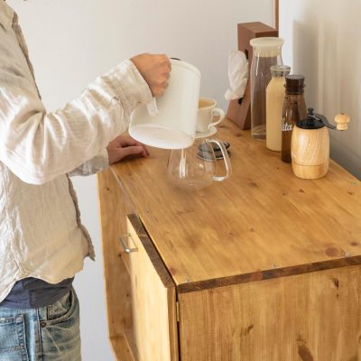 天板でコーヒー