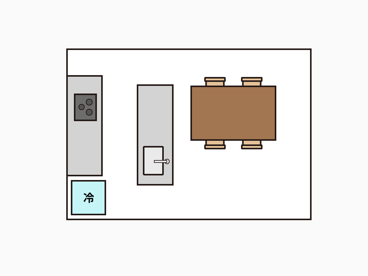 II型キッチンの図